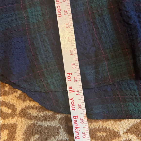 Caffe Marrakesh plaid gauze Blouse Top Womens L Pop over long line Tunic peasant - Picture 11 of 12